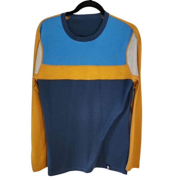 BULA Retro merino wool crew Colorblock Thermal Shirt - Picture 1 of 9